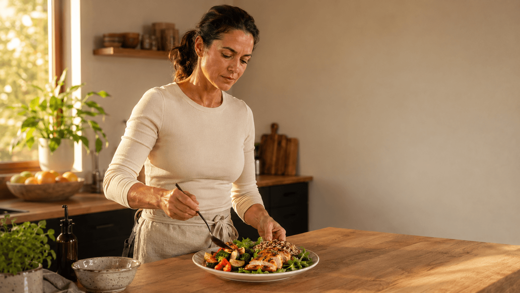 A woman in a moment of pause during a training session, illustrating the article's point that the most common driver of a female fat loss plateau is insufficient protein, excessive restriction, or a lack of resistance training — not insufficient willpower