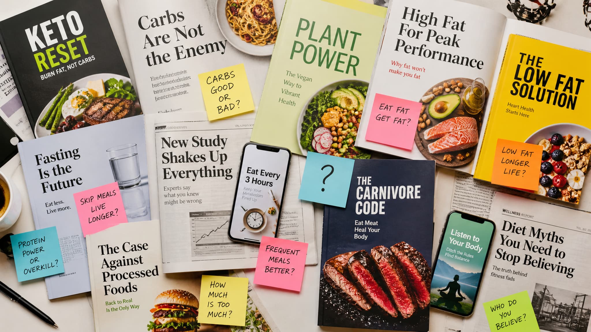 The overwhelming noise of contradictory nutrition advice and competing diet trends in the modern world