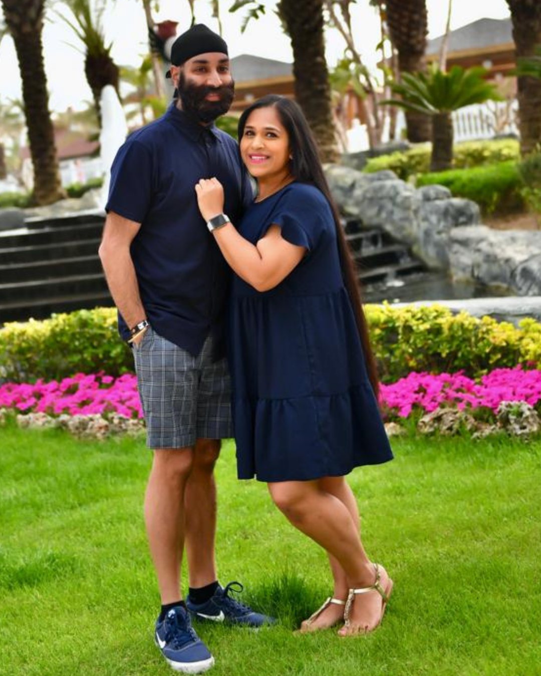 Aman Singh with his wife