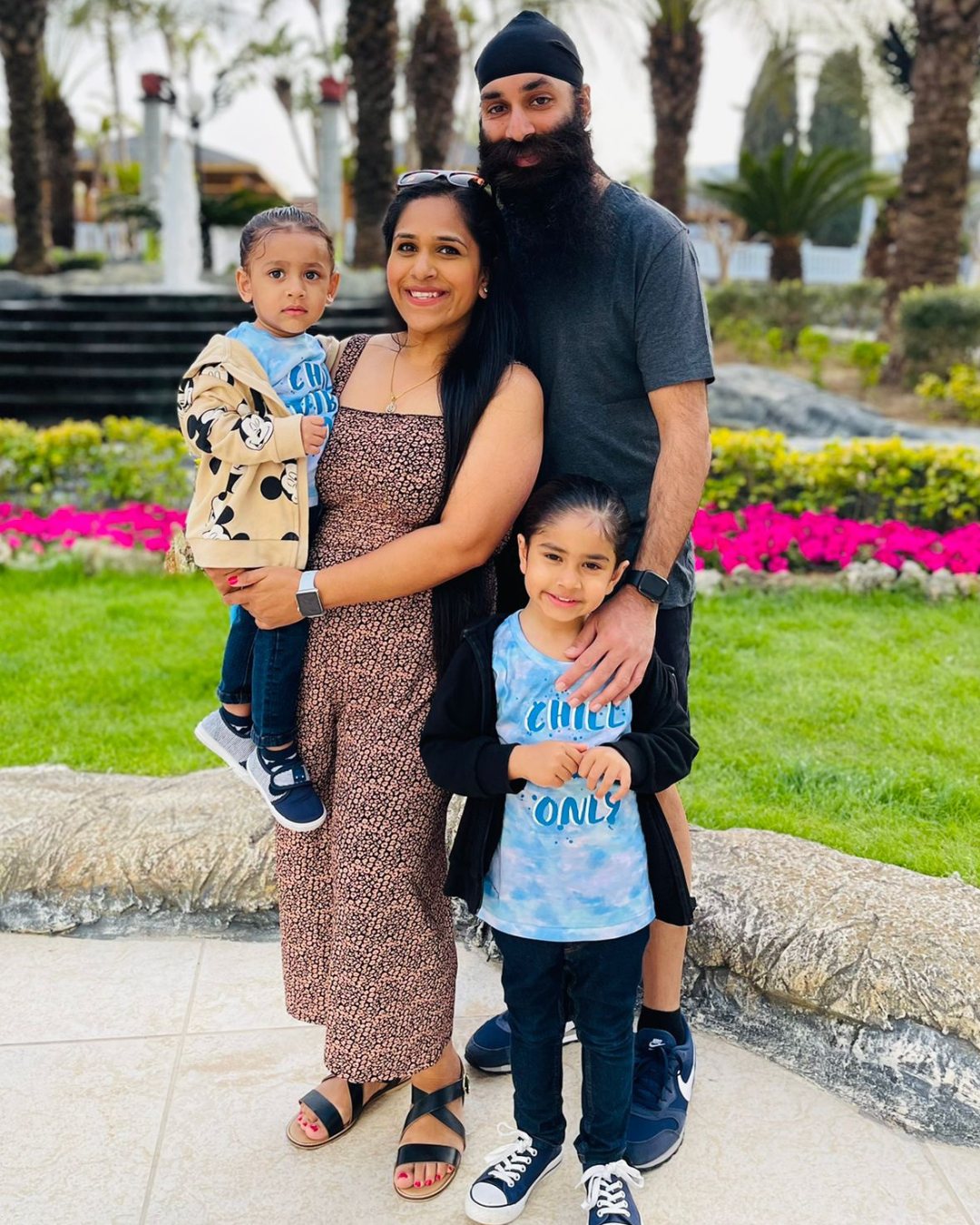 Aman with his family