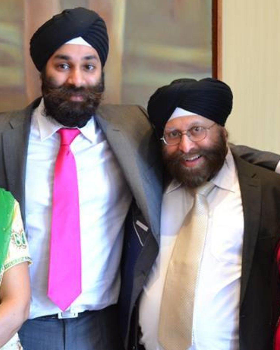Aman with his late father