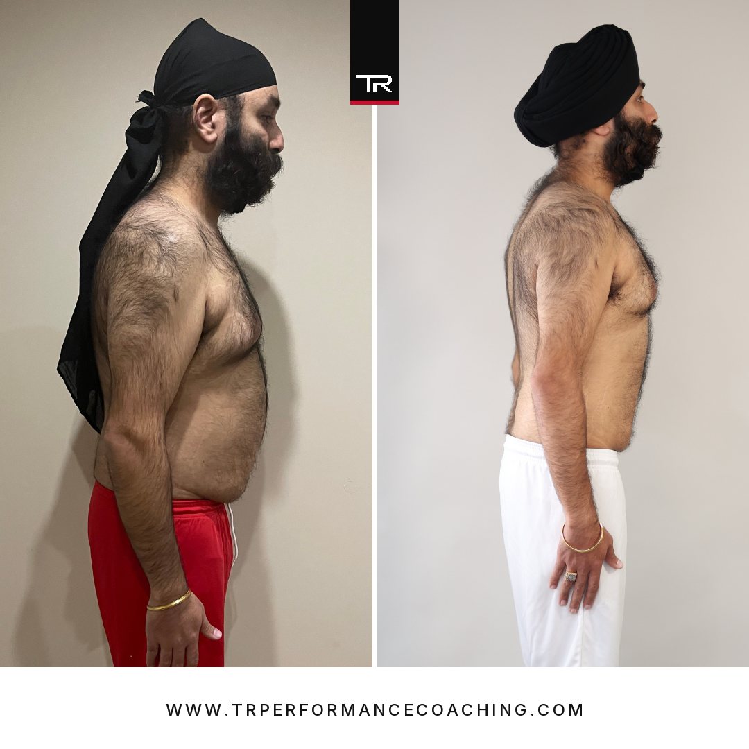 Aman Singh side profile, before and after