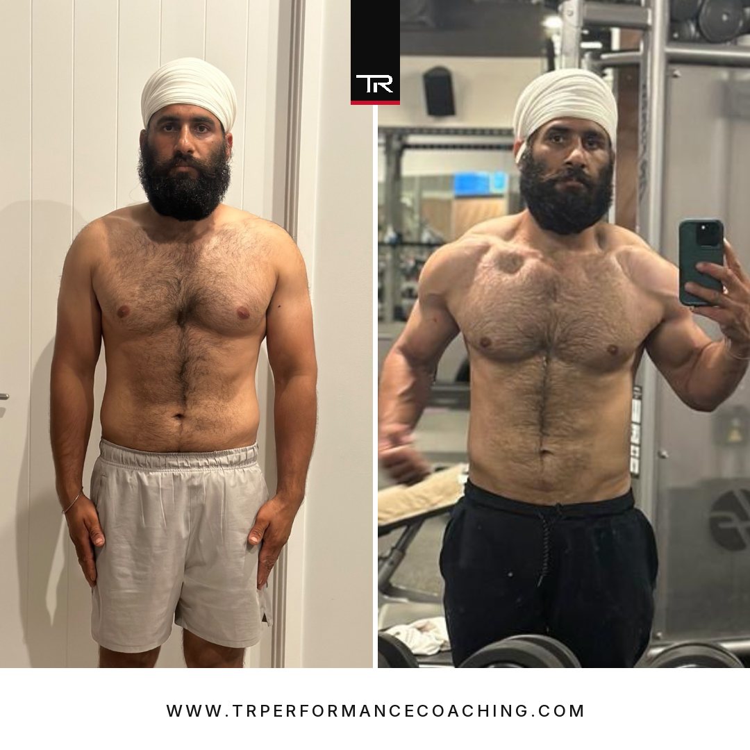 Jagbir Singh — sixteen weeks apart, before and after
