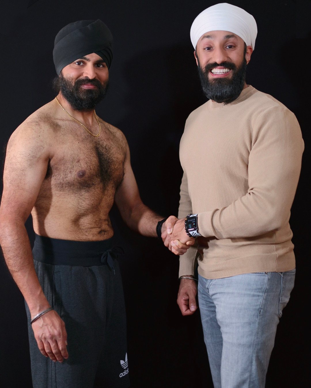 Karandeep Singh with coach Tanvir after his transformation